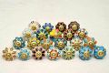 Flower Shape Multicolor Polished ceramic cabinet knobs