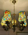 Glass Multicolor Electric mosaic chandelier