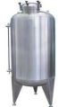 Round Silver Polished Stainless Steel Storage Tank