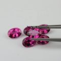 Natural Pink Tourmaline Faceted Oval Loose Gemstones