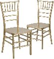 Gold Acrylic Resin Tiffany Chairs