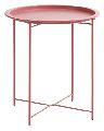 Metal Round PINK Non Polished A.R.INTERNATIONAL side table