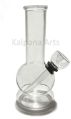 Clear Hollow Base Glass Bong with Down Stem
