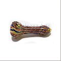 Silver Frit Glass Smoking Hand Pipe