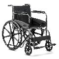 Polished Black Blue Grey Silver Manual 15-20kg Folding Wheelchair