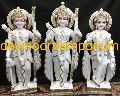 Multicolors Printed Polished marble ram darbar statue