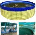 Virgin HDPE material tarpaulin & Powder coated metal sheet with galvanized pipe frame biofloc tank