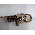 Pistol Copper Keychain