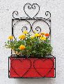 IRON WALL HANGING WOODEN PLANTER