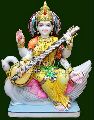 Multicolor Marble Saraswati Statue