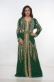 Multicolor Printed Zardozi Work Cotton Full Sleeves Regular Collar ladies ethnic party wear dresses