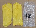 Yellow 12 inch pvc unsupported hand gloves