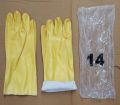 Yellow 14 inch pvc supported hand gloves