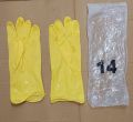 Yellow 14 inch pvc unsupported hand gloves