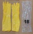 Yellow 18 inch pvc unsupported hand gloves