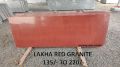 Rectangular Square Plain Polished Thick Slab lakha red granite