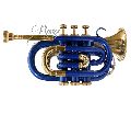 Rmze Professional Blue-Gold Pocket Trumpet