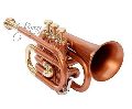 Rmze Professional Copper-Gold Pocket Trumpet