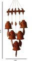 Karru Krafft Terracotta Clay Round Natural Non Polished clay wind chime bell