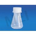 White plastic conical flask