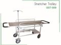 SHSC Mild Steel Manual Silver Stretcher Trolley