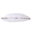 White & Red Piping Single Piece Bed Pillow