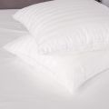 White Stripe Polyfill Bed Pillow