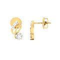 d-er-08 gold diamond earring