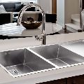 Kubix Double Bowl Kitchen Sink with Drain Board