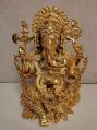 15.8 Inch Brass Ganesh Ji Statue