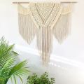 Natural Cotton Natural/customized color hd-wh4 macrame wall hanging