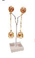 Copper Multi Polished Imitation Meenakari Copper assamese traditional jewellery jhumka earring