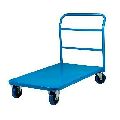 Mild Steel Rectangular Blue hand cart platform trolley