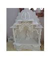 White Indian Marble Indoor Hand Carved Temple