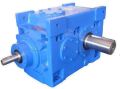 Cast Iron Blue Polished METAL ON WAVES Bevel Helical Gearbox