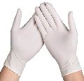 White Plain non sterile latex gloves