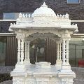 Polished Carved white marble temple