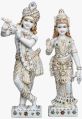 Plain Printed Carved marble radha krishna statue