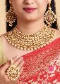 Kayaa Gold Plated Pearl Studded  Necklace Set