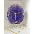 Purple Agate Clock