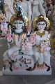 Multicolor Marble Shiv Parvati Statue