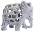 Marble Elephant Figurine