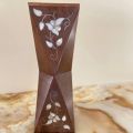 Wooden Arabic Oud Incense Bakhoor Burner Inlaid Mother Of Pearl, Custom Designs :Brown, MDF Burner