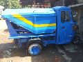 Stainless Steel Blue Polished three wheeler garbage tipper