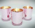 Pink Mercury Glass Candle Holder
