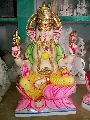 Multicolors Polished Pandey Murti Kalakar printed marble ganesha statue