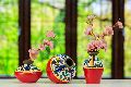 Karru Krafft Handmade Terracotta Clay Warli Printed   Table Decor Flower Vase for Indoor / Home Deco