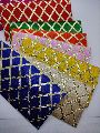 Silk Mehroon Rani Red Green Orange Pink Yellow Beige Blue gota patti work coin purse