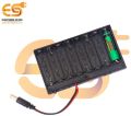AA 8 cell battery holder hard plastic slide cover case with on-off switch and 5.5mm DC pin