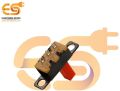 Red color 0.3A 30V SPDT 3 pin metal body panel mount plastic handle slide switch